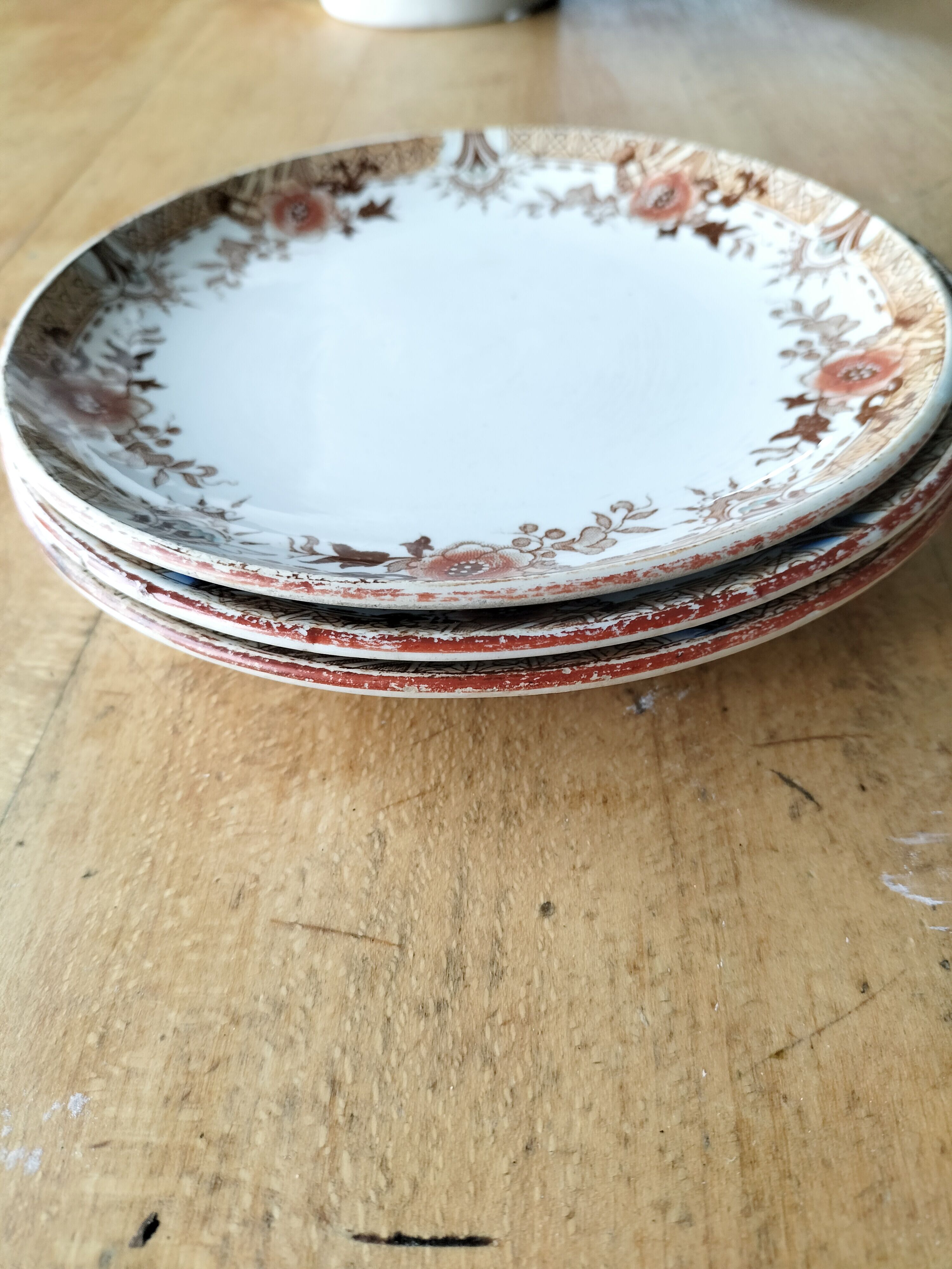 3 dessert plates sarreguemines