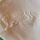 12 old damask linen napkins with a monogram