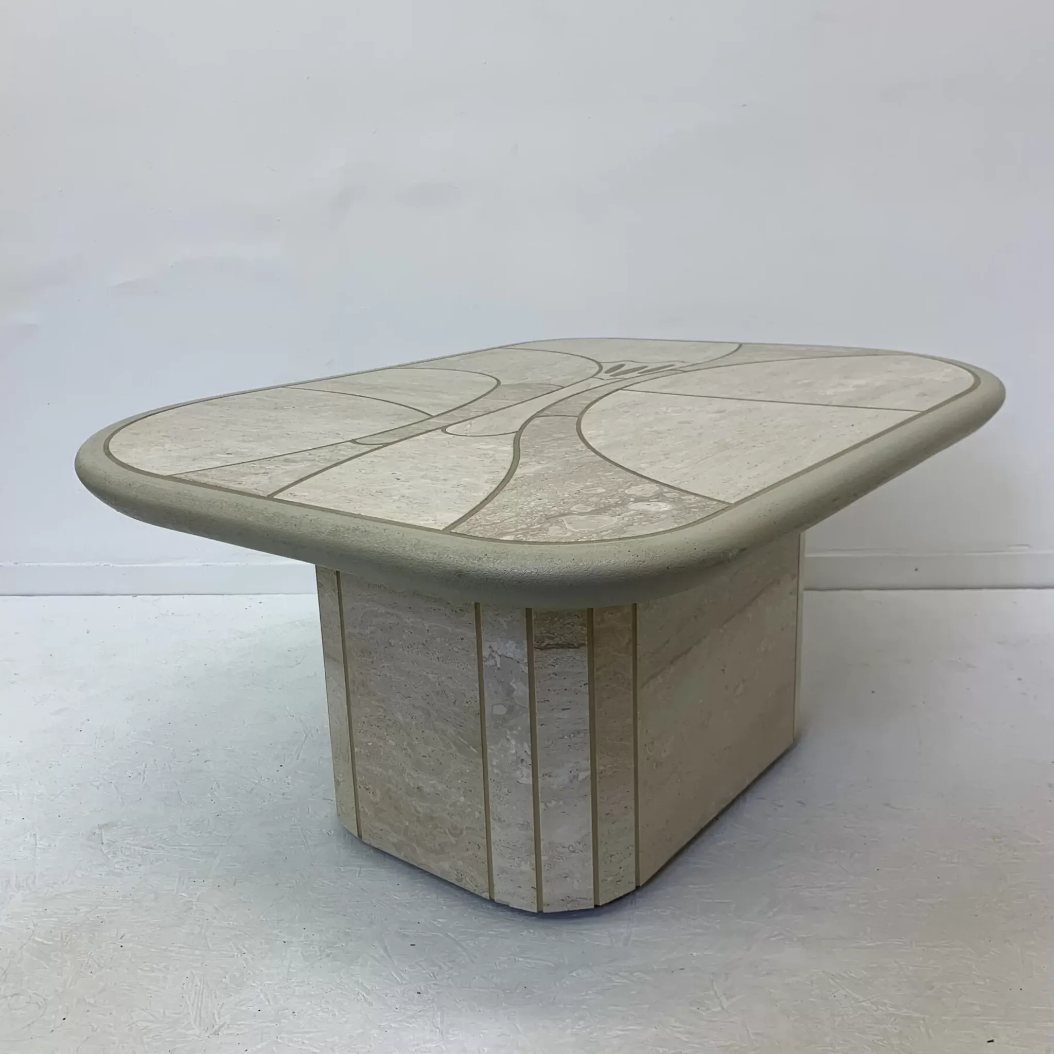 Mid-century design travertine coffee table, 1970s