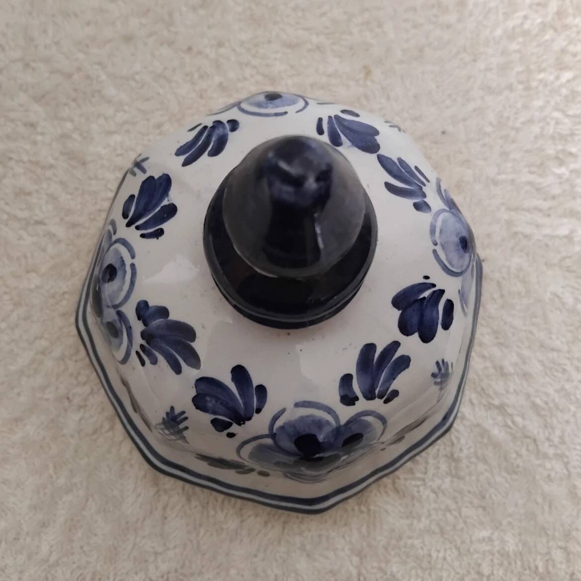 Vintage Delft Vase/Potiche, Hand-Painted and Signed