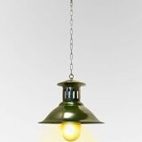 Classic green nautical barn pendant light