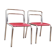 2 chaises en cuir, années 60-70