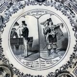 4 assiettes parlantes Vieillard XIXeme