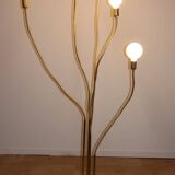 Vintage model F415 floor lamp in gold metal, Saint Germain Lumière edition, 1970