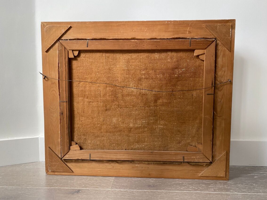 Vintage Mid Century Framed Oil Painting - Evening Walk