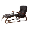 Le fauteuil et pouf en cuir panter par arnt lande pour westnofa (mk10219)