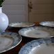 Set of 6 plates iron earth H Boulenger Choisy-le-Roi
