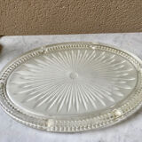 Oval pressed glass trifle art deco 1900