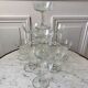 Lot de 10 coupes à champagne en verre cristallin années 50-60