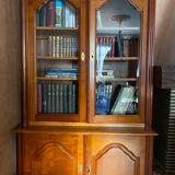 Louis XVI-style cherry glass library