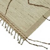 Hand-Knotted Tribal Unique 208 cm x 303 cm Beige Wool Carpet