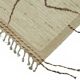 Tapis tribal unique en laine beige noué à la main, 208 cm x 303 cm