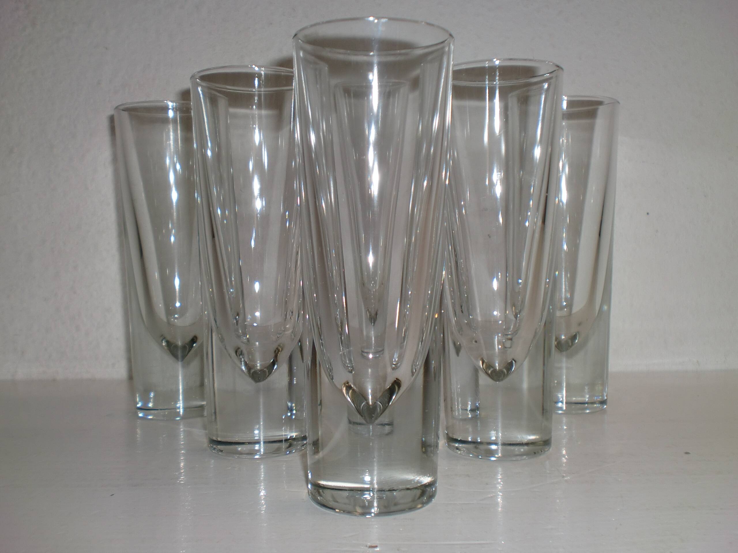 6x Long drink glass Bullet - Carlo Moretti 1980'S - Borgonovo