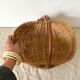 Old basket in woven wicker