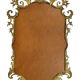 Vintage French brass wall mirror, 1960s