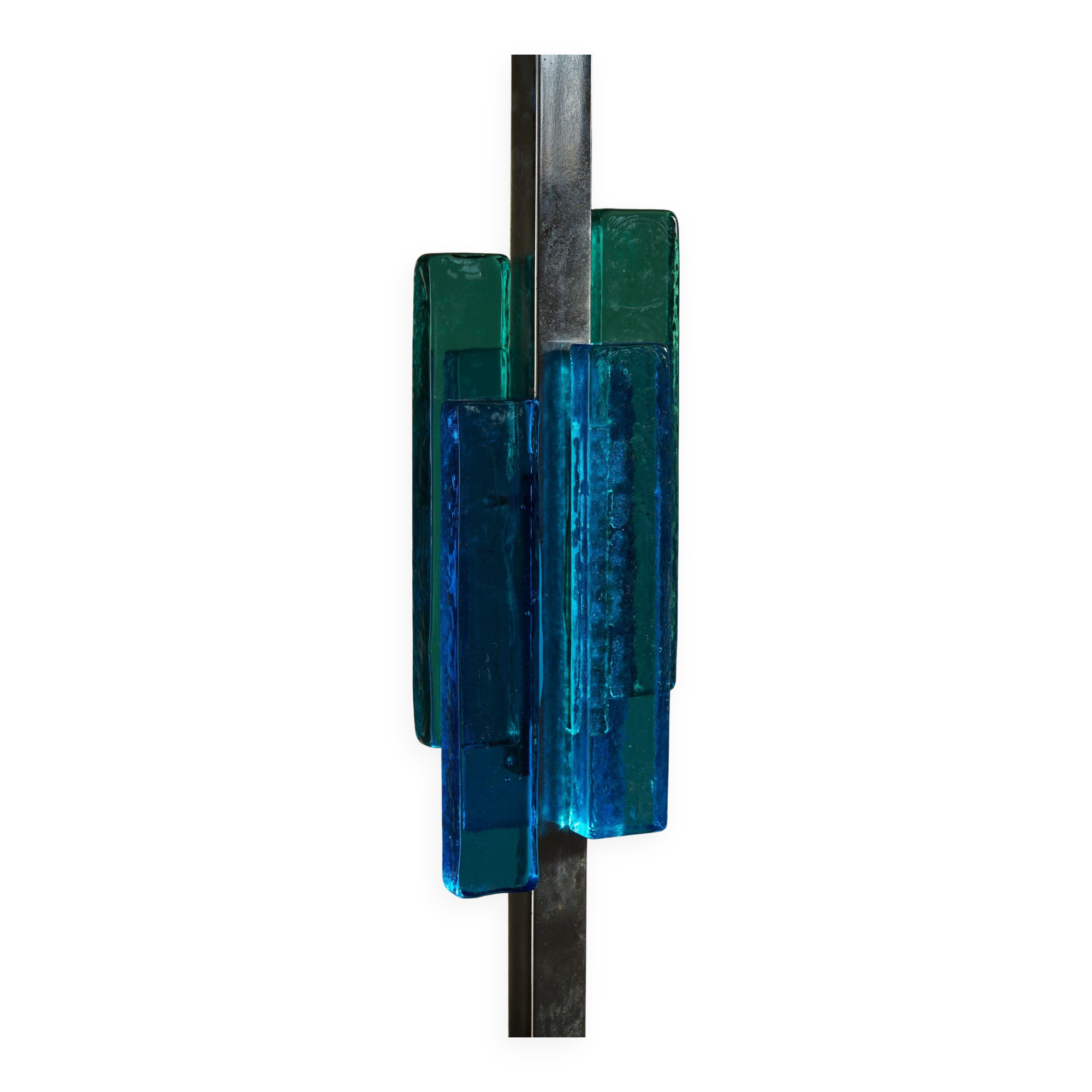 Table lamp Svend Aage Holm Sørensen, metal and glass, modern Danish design, 1960s