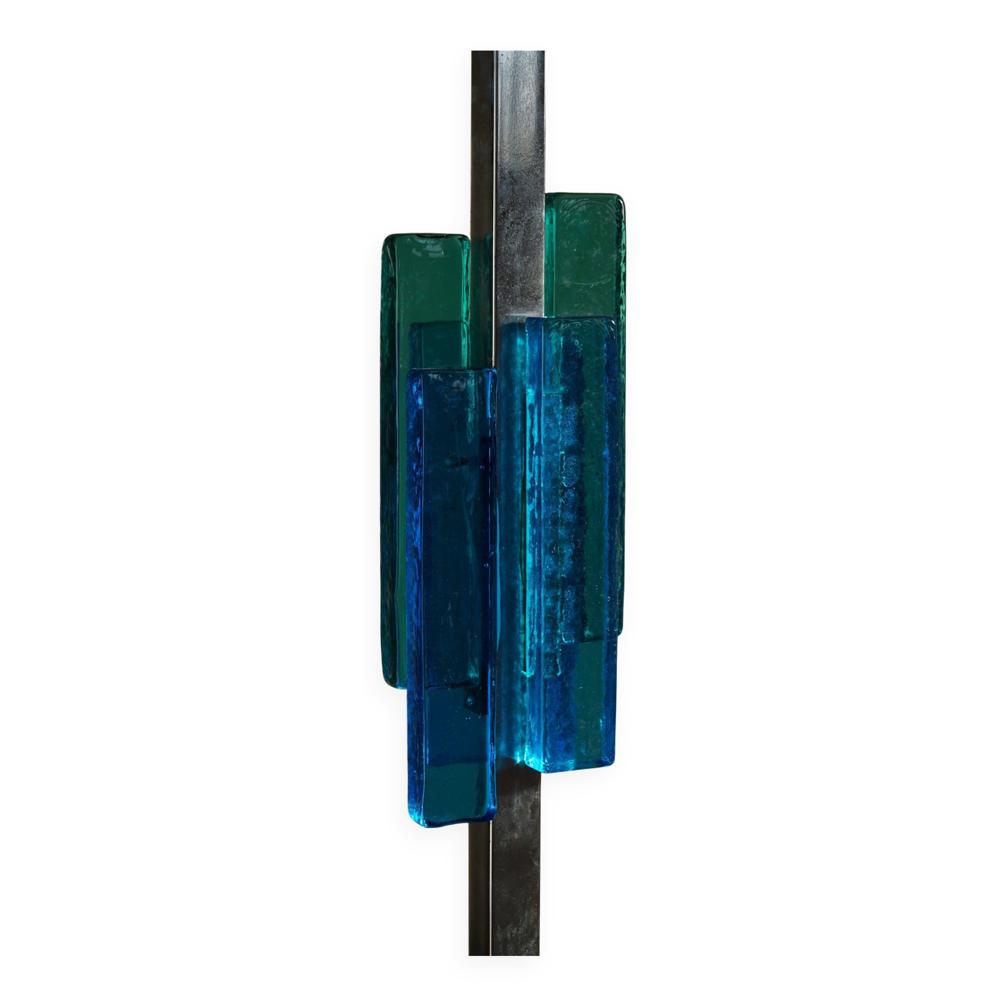 Table lamp Svend Aage Holm Sørensen, metal and glass, modern Danish design, 1960s