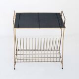 Vintage vinyl record table or magazine rack. France, 1950s