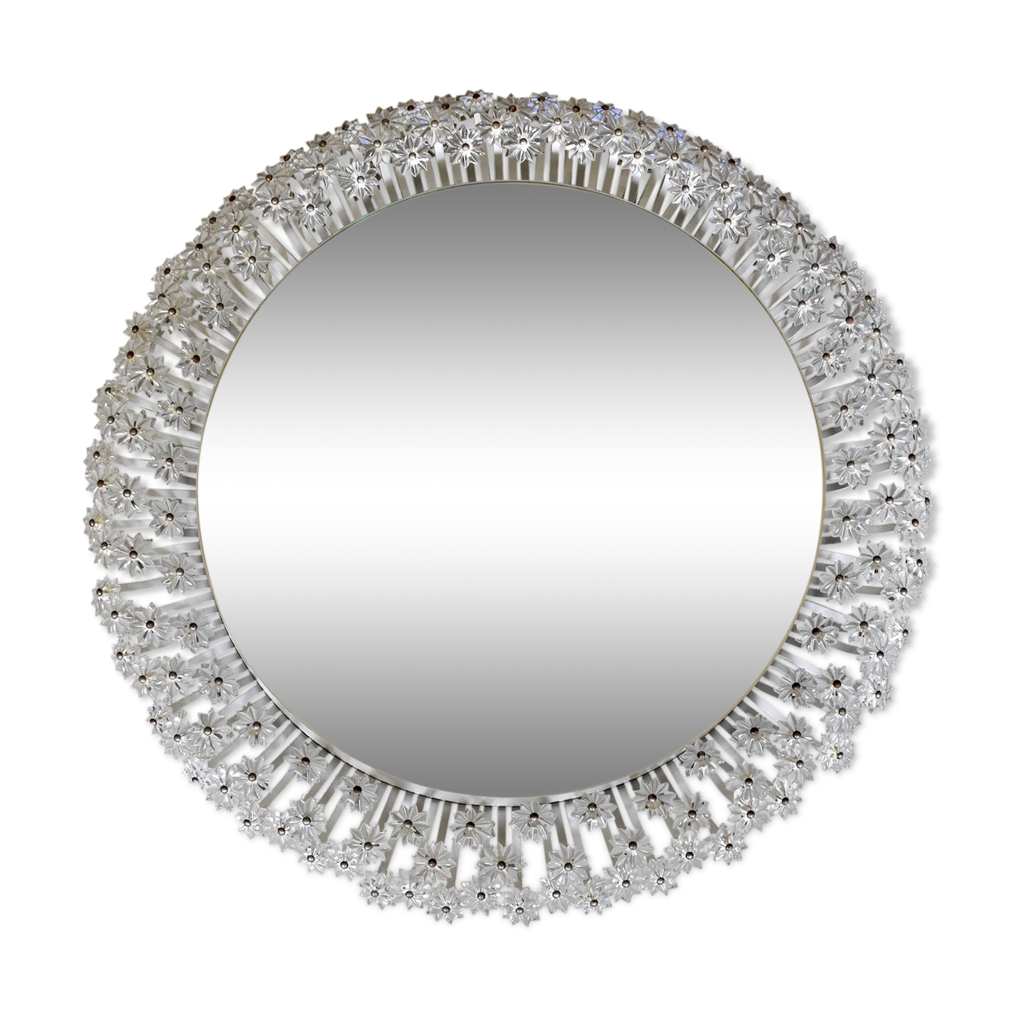 Round Backlit Mirror by Emil Stejnar for Rupert Nikoll Austria 1950s 58cm