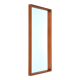 Minimalist teak wall mirror / Mid-century Danish modern design / 1960s / 1970s