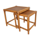 Pair of 70's vintage rattan tables