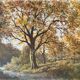 Tableau HST Landscape of the forest "towards Bozouls" Aveyron signed L. de Clereauvill