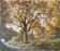 Tableau HST Landscape of the forest "towards Bozouls" Aveyron signed L. de Clereauvill