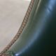 Green Cowhide Leather and Wooden Side/Dining/Desk Chair in English Style