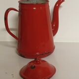 Ensemble bouilloire et cafetière émaillées vintage
