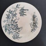 Flat plate in Lyon earthenware, Floréal model