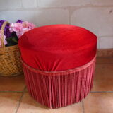 Vintage velvet pouf