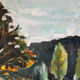 Path under the pines, oil painting on canvas