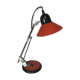 Lampe de table Aluminor orientable métal rouge chrome vintage