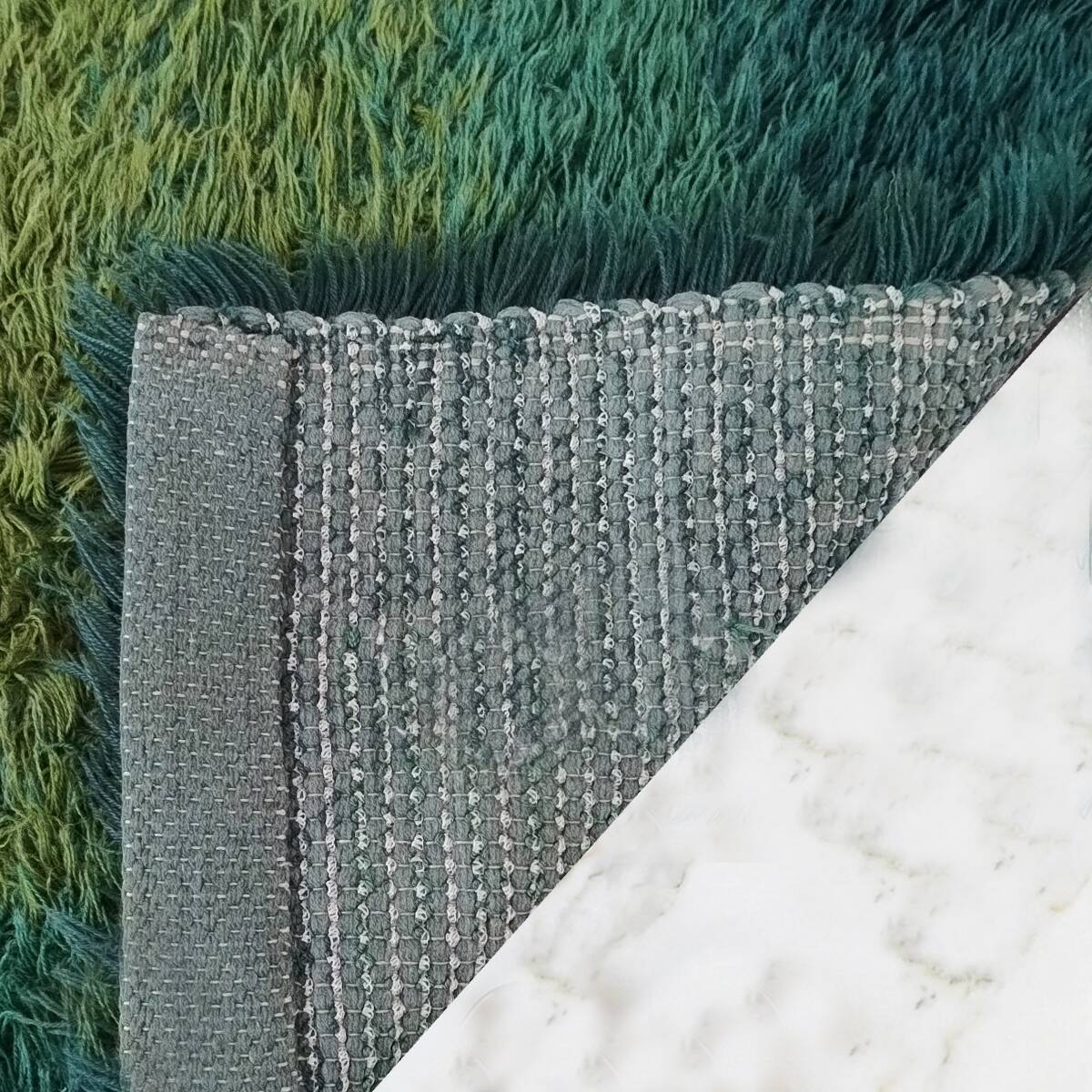 1970s Mid-Century Modern "Homage to the Square" Shag Rug – Geometric Op-Art