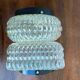 Pair of 1970s molded glass ceiling or wall light globes