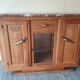 Buffet chêne 3 portes et son plateau en marbre