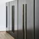 Large patinated steel sideboard, unique piece, designer Franck Robichez (1944)