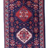 Tapis Vintage Indien Tabriz Fait Main en Laine – Années 1970 – 65 x 168 cm
