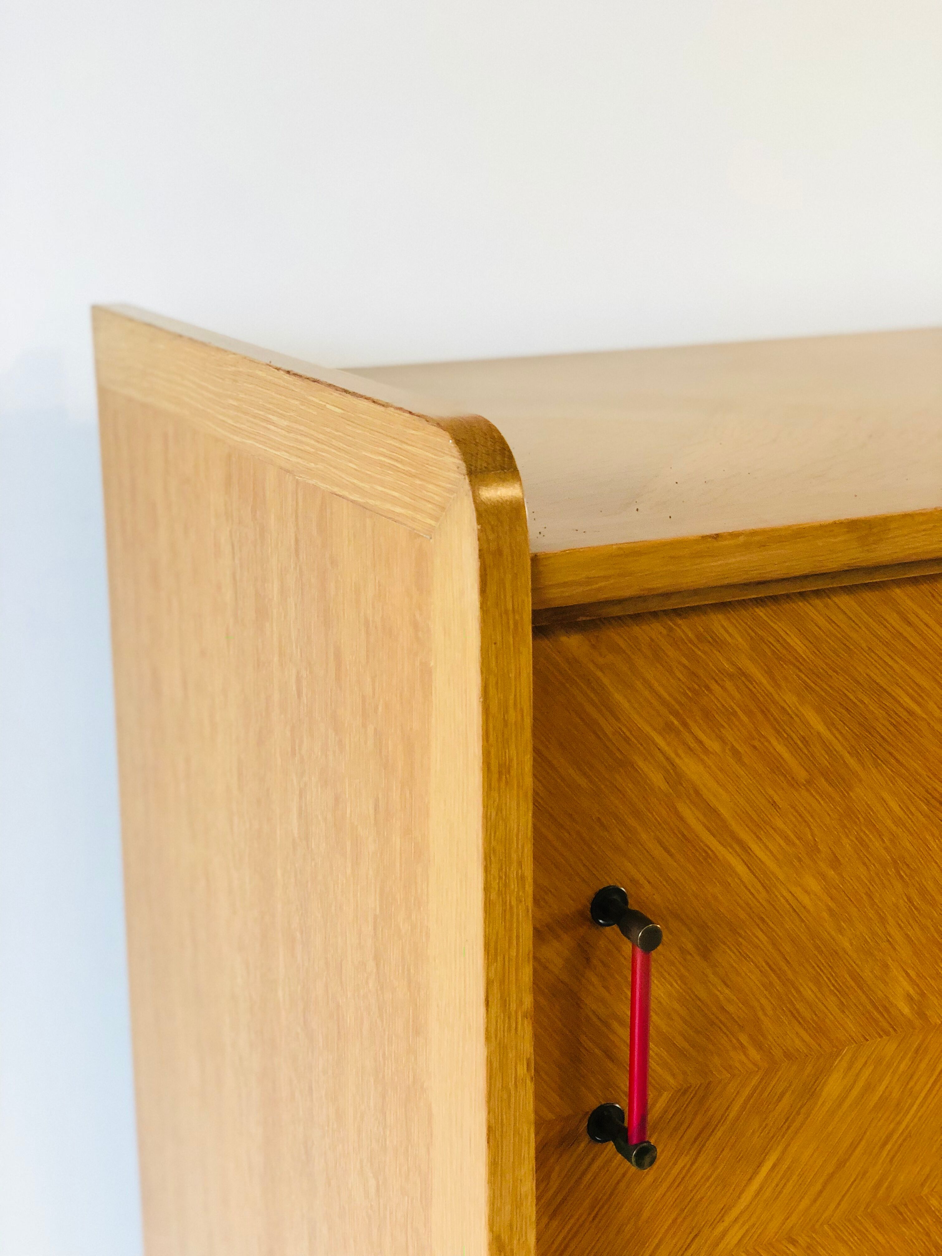 Sideboard oak feet compass 1960