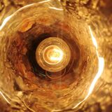Table lamp gilded wood and stones