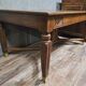Important antique extendable wooden table – Inlaid top –