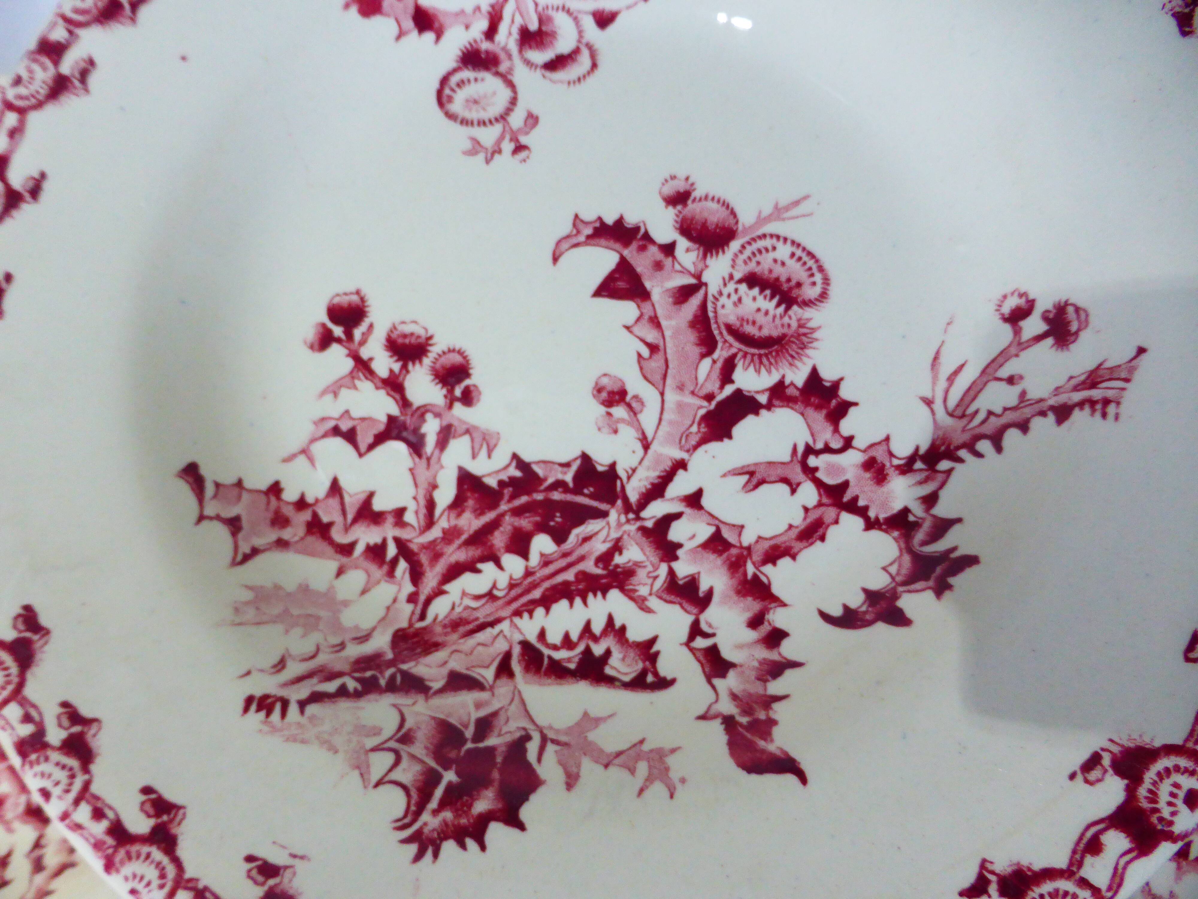 4 soup plates from Gien model Chardons 211258