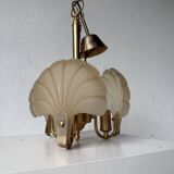 Shell and brass chandelier from the 70s