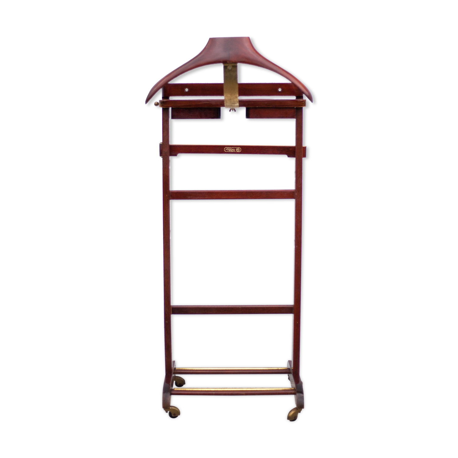 Wood and brass Reguitti valet