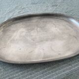 Large pewter serving tray with Étains du Manoir hallmark