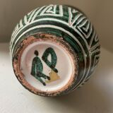 Rare small ceramic baluster vase by Robert Picault, Vallauris, circa 1950