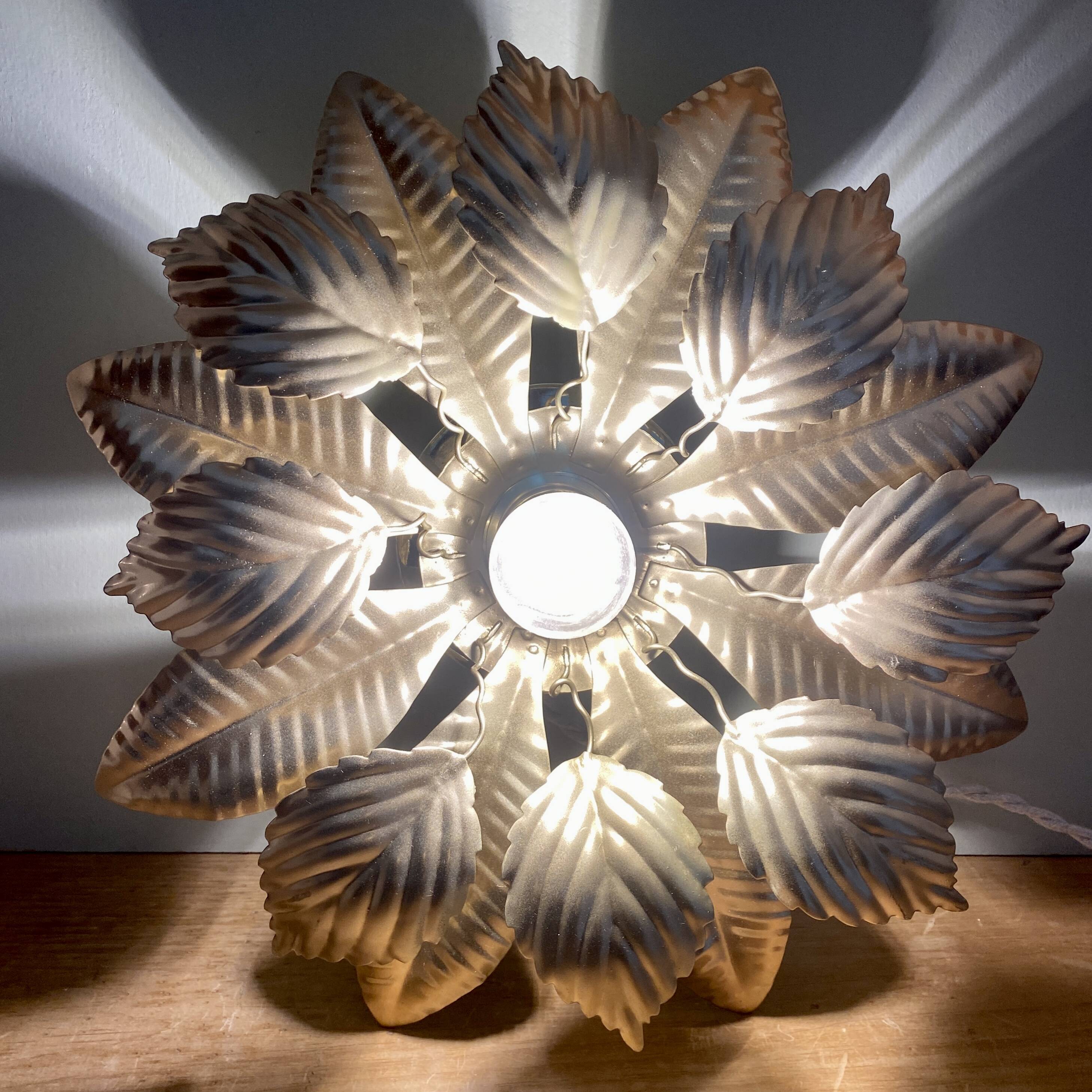Vintage wall light in gold metal