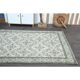 1970s Turkish Oushak Handmade Wool Cotton Green Area Rug 164x285