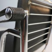Le Corbusier Vintage Black Leather Armchair Model- LC1 for Cassina, 1970s