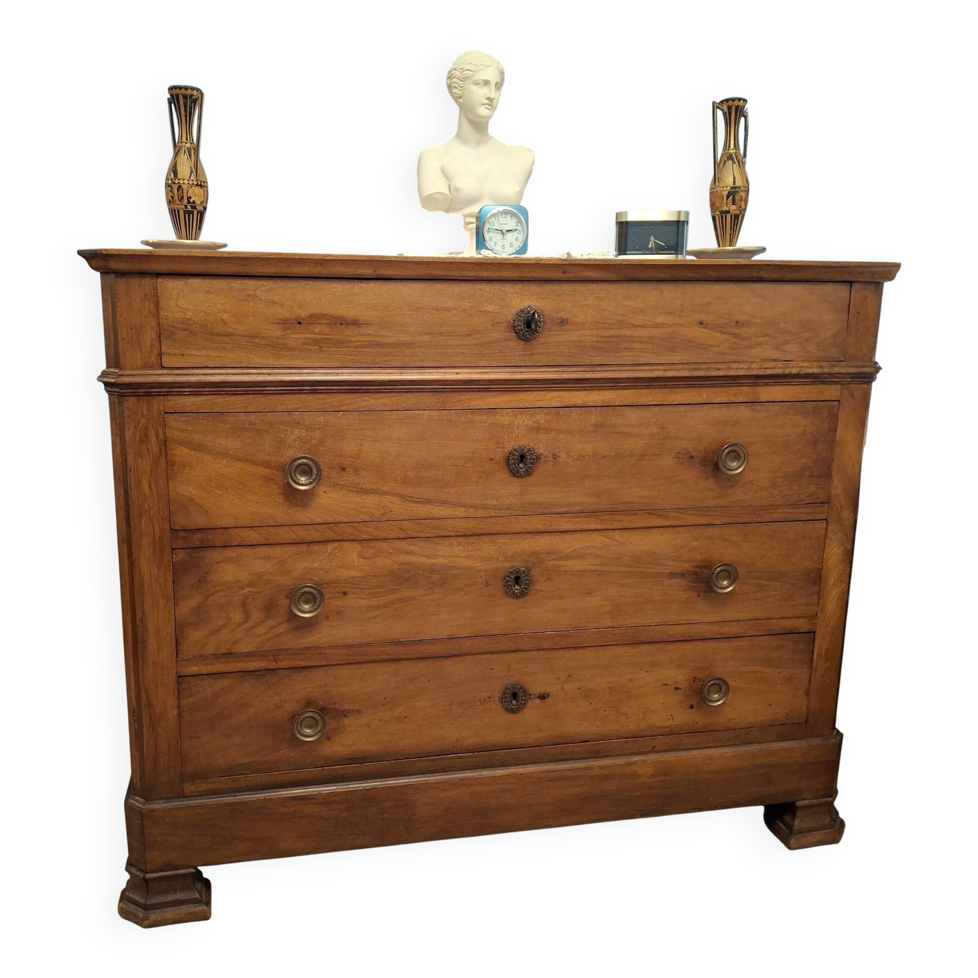 Louis-Philippe chest of drawers in solid wood